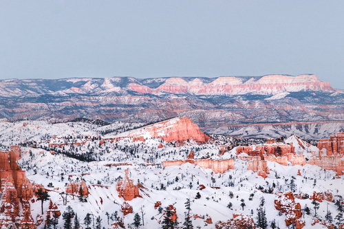 Bryce Canyon efter snö
