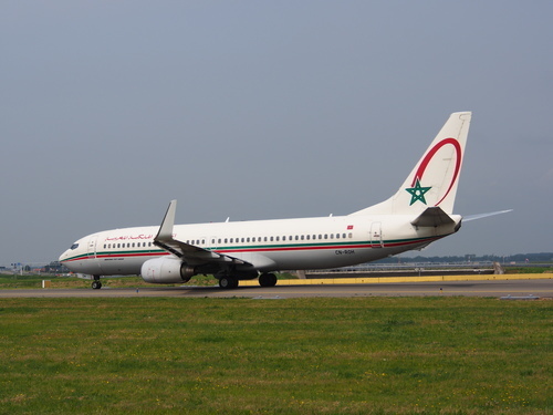Royal Air Maroc airplane on runway
