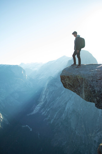 Man on the cliff