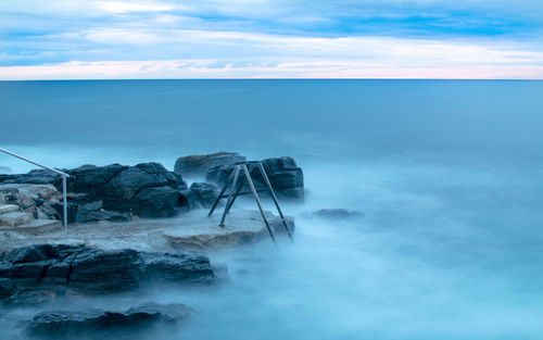 Shore and sky after storm