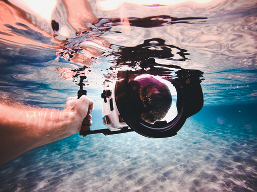 Camera under water