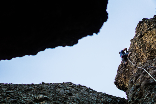 Climber on a rock