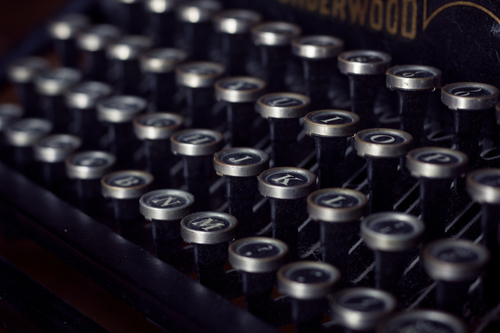 Máquina de escrever retro