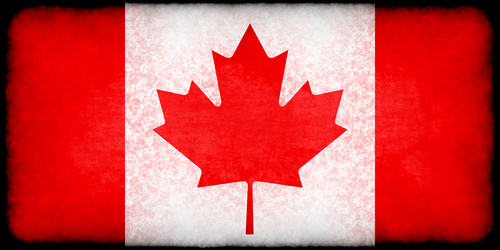 Kanadská vlajka s texturou
