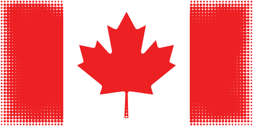 Vlajka Kanady polotónů textury