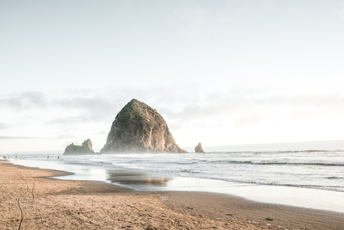 Cannon beach in United States