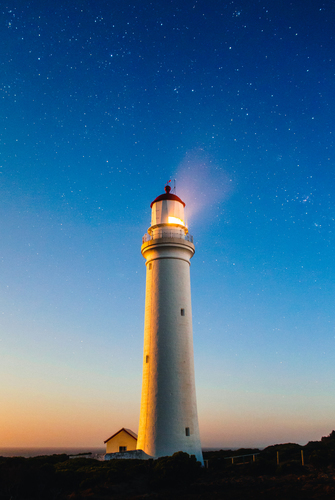 Вид на маяк кейсНельсон, Портленд, Австралия