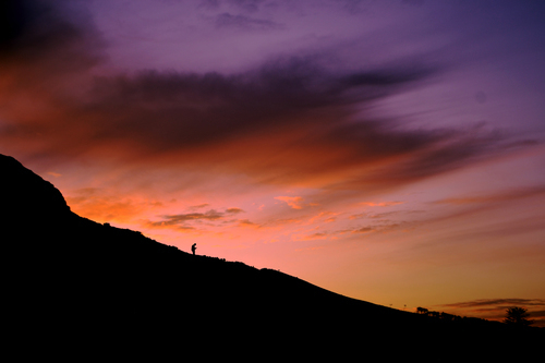 Cielo al tramonto su Città del Capo, Sudafrica