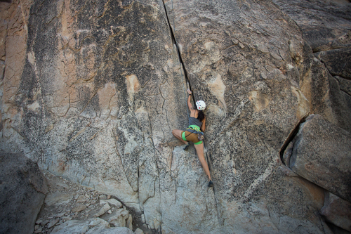 Woman climbing