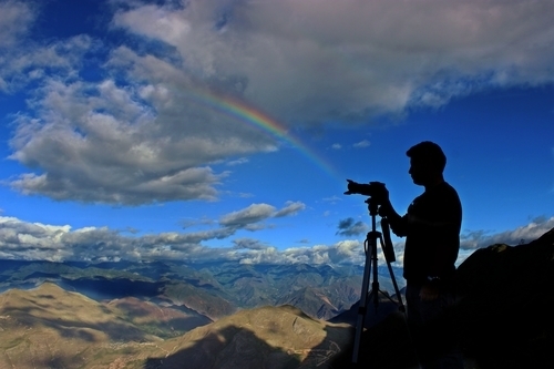 Photographing the rainbow