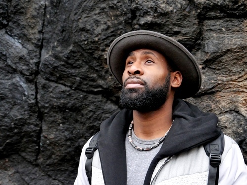 Bearded man with hat