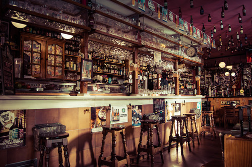 Vintage traditionell bar