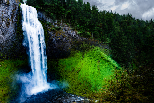 Очаровательные лесной водопад
