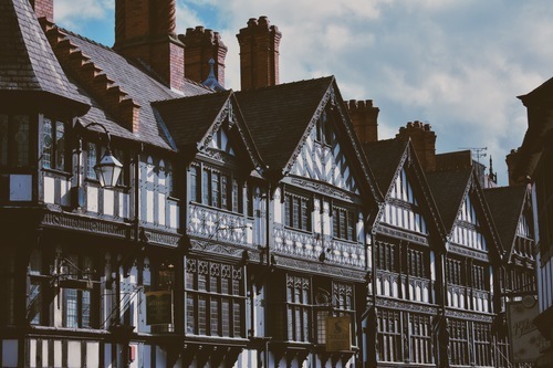 Huizen in Chester, Verenigd Koninkrijk