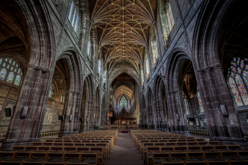 Inside of Chester Cathedral, Chester, UK