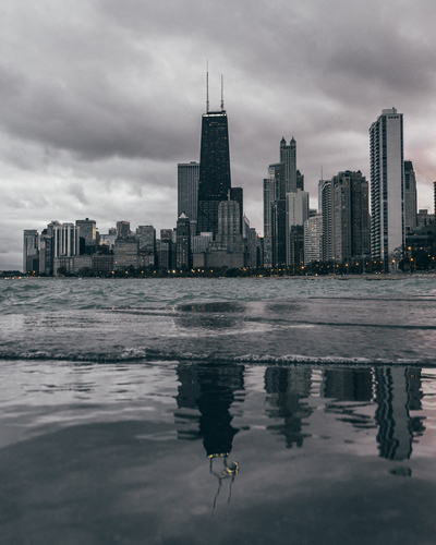 Vista di Chicago dal lago