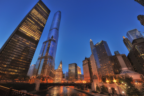 Les gratte-ciel de Chicago et leurs lumières