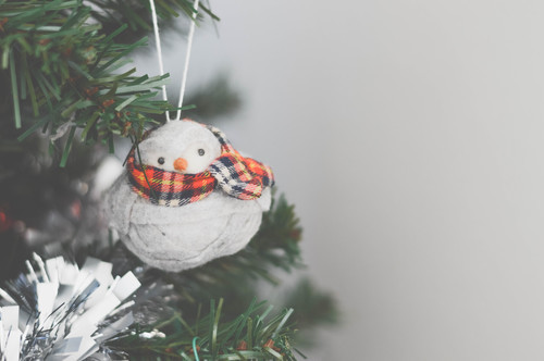Boneco de neve para a árvore de Natal