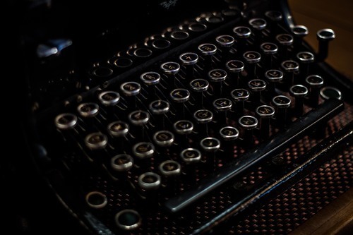 Vintage typewriting machine