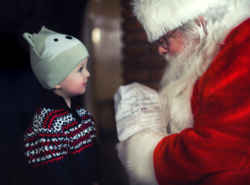 Niño y Santa