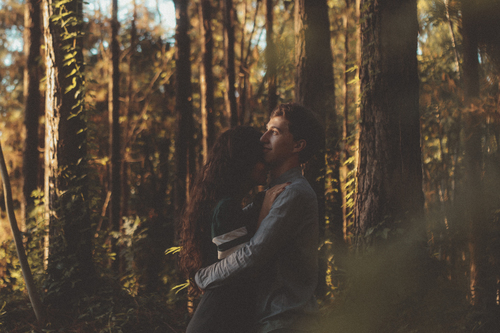 Couple dans la forêt