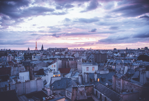 Stadsutsikt över Paris