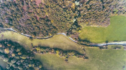 Вид на холмах Clent, Стоурбридж, Великобритания