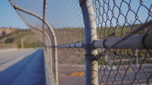 Fence by the road