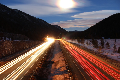 Lights on highway