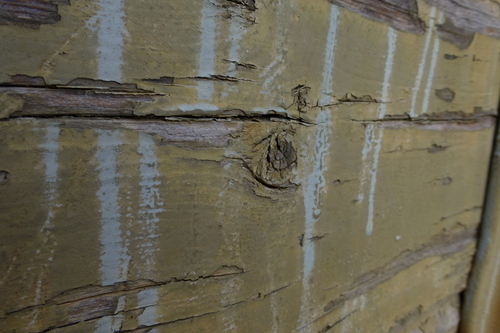 Part of an old wooden wall