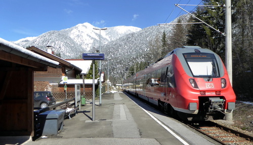 Train stopping at the station