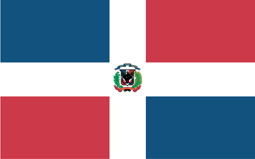Vlag van Dominicaanse Republiek afbeelding
