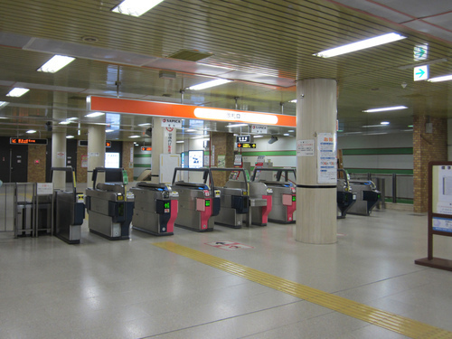 Subway station ticket gate