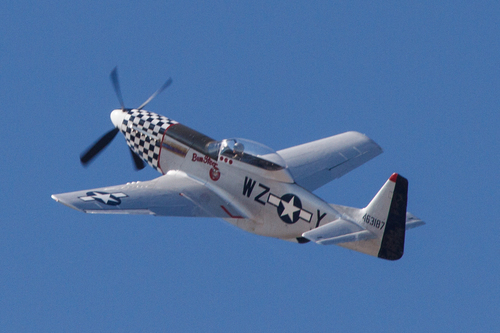 P-51 Mustang Alliance Air Show with pilot