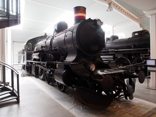 Locomotora de vapor en el Museo