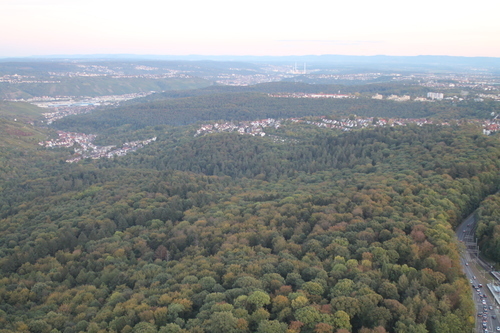 Stuttgart pohled z televizní věže
