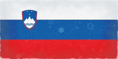 Bandeira eslovena com arestas