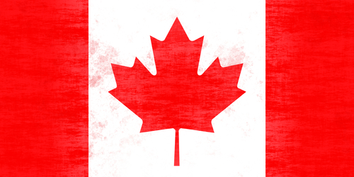 Ilustração da bandeira do Canadá