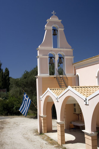 Utsikt Ã¶ver grekiska kyrkan