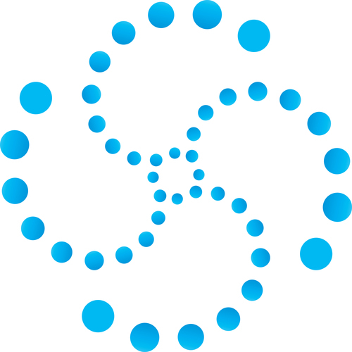 Blue dots graphic shape