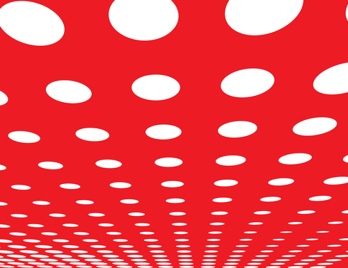 Red background with dots