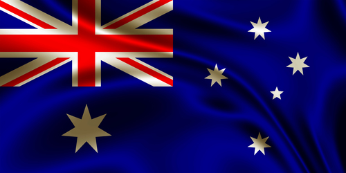 Australská vlajka vlnité