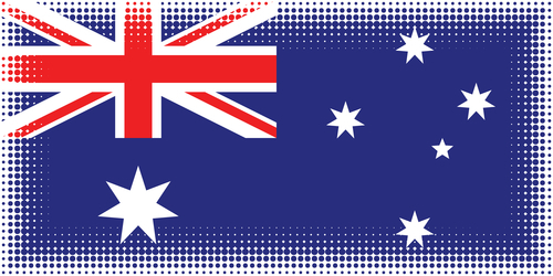 Australian flag halftone texture
