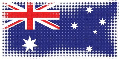 Australiska flaggan halvtonsmönster
