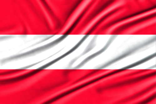Wavy flag of Austria