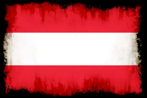 Painted flag of Austria