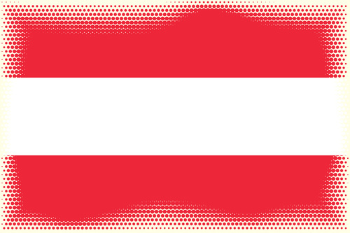 Flag of Austria with halftone pattern