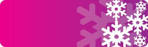 Bandeau violet avec des flocons de neige