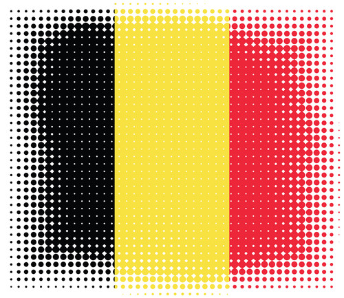 Belgische vlag halftoonpatroon