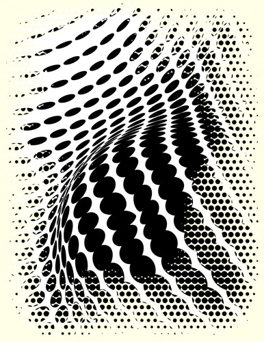 Abstract black halftone graphics